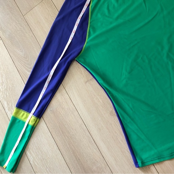 Prana Workout Surfer Long Sleeve T Shirt in Blue & Green Size M - Picture 9 of 10